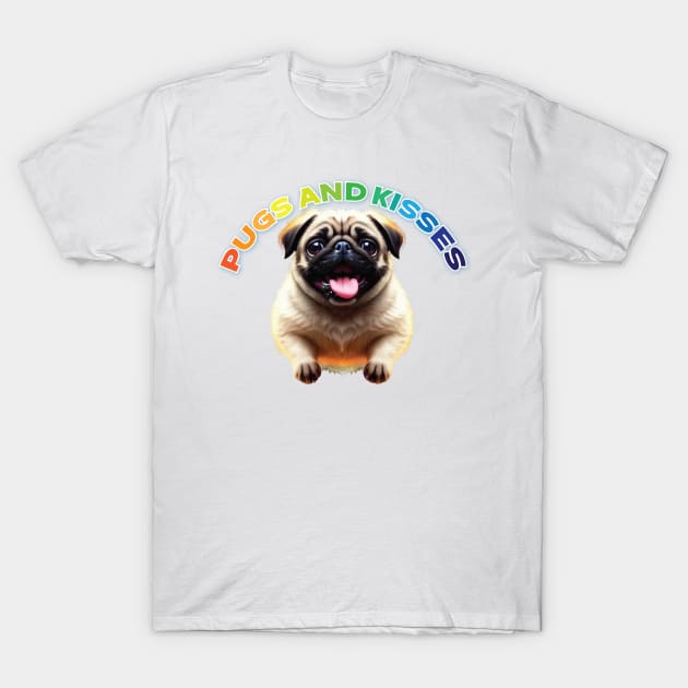 Just Pugs and Kisses 8 T-Shirt by Dmytro